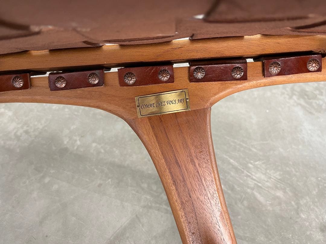 椅子 Olivier De Schrijver Leather Wood Chair