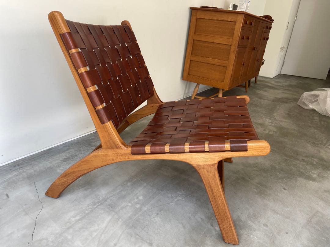 椅子 Olivier De Schrijver Leather Wood Chair