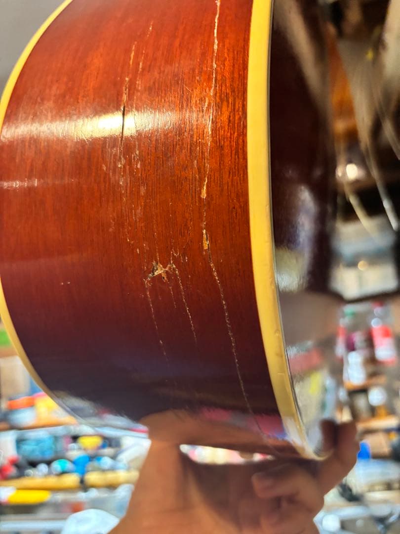 2018 gibson hummingbird vintage サイド割リペア済