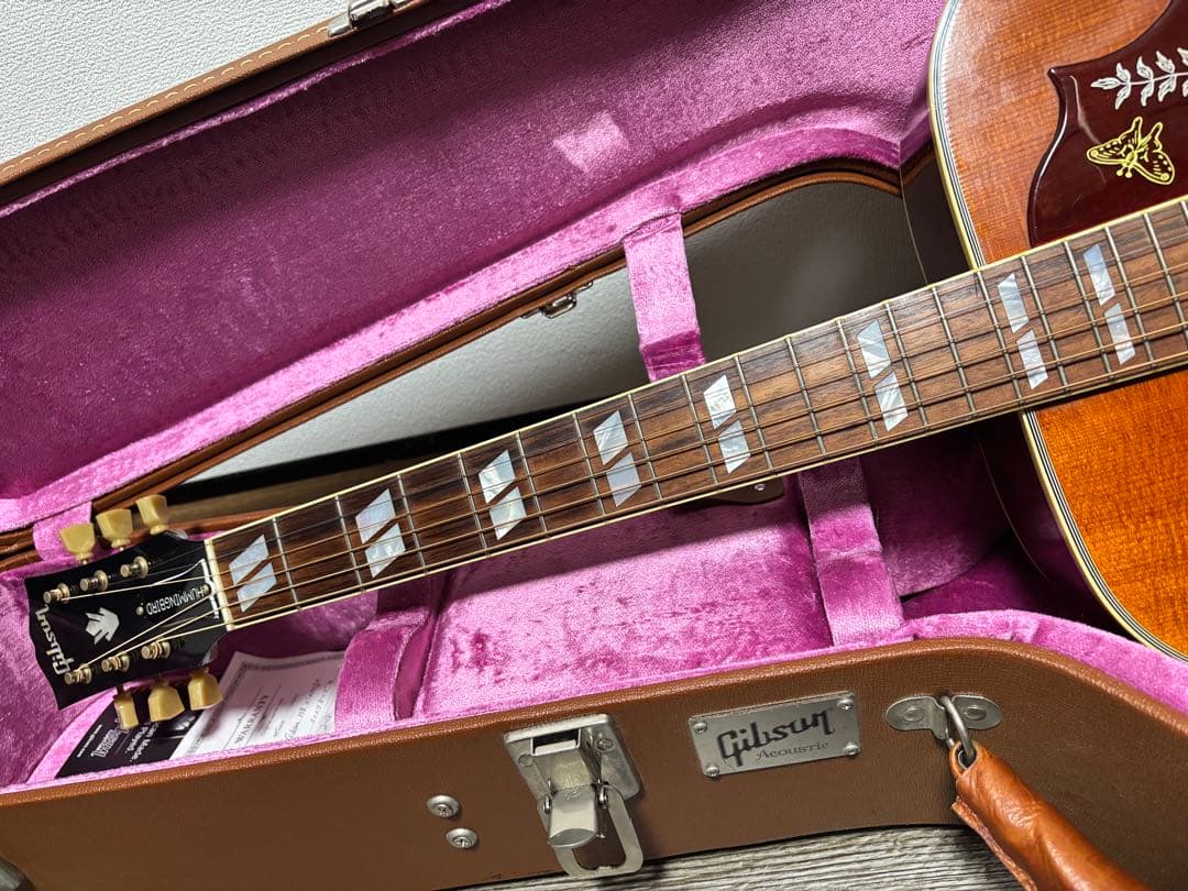 2018 gibson hummingbird vintage サイド割リペア済