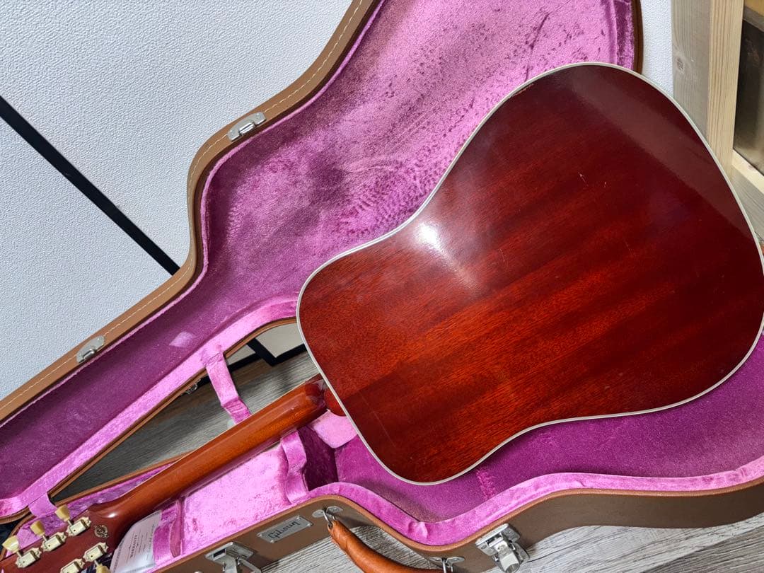 2018 gibson hummingbird vintage サイド割リペア済