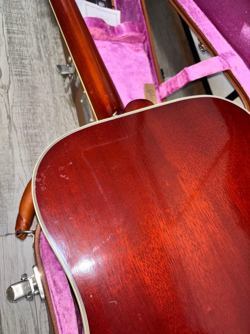2018 gibson hummingbird vintage サイド割リペア済