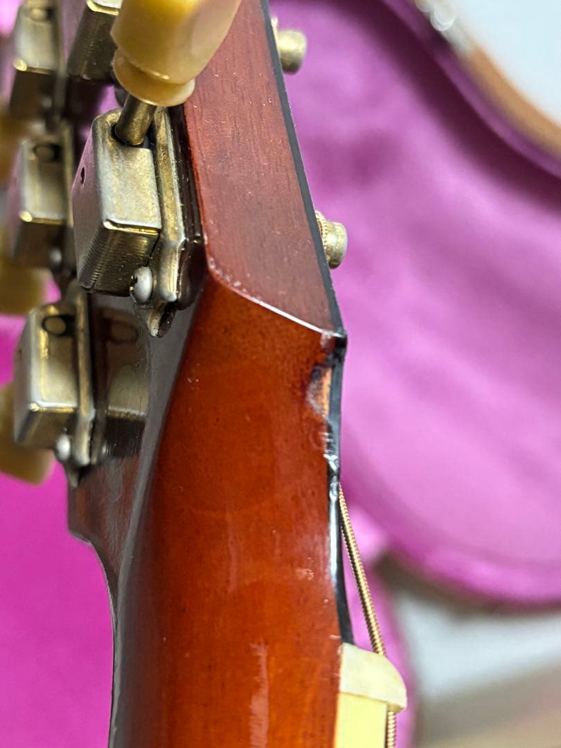 2018 gibson hummingbird vintage サイド割リペア済
