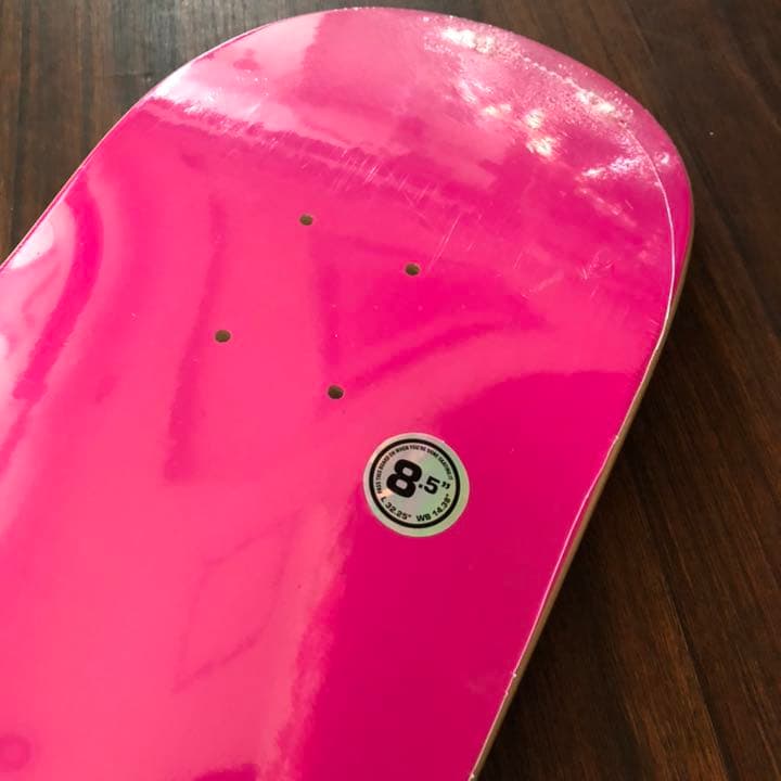 新品クルキッドKrookedスケートボードデッキ8.5インチsk8ピンク