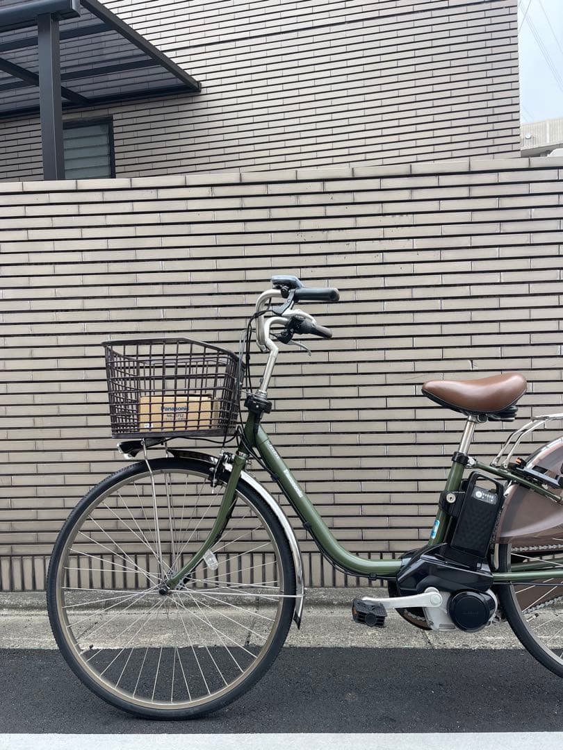 【超綺麗】オリーブグリーン 電動アシスト自転車16Ah