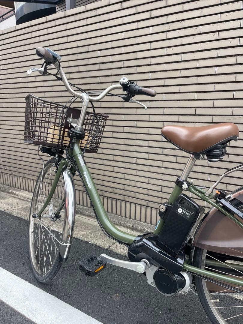 【超綺麗】オリーブグリーン 電動アシスト自転車16Ah