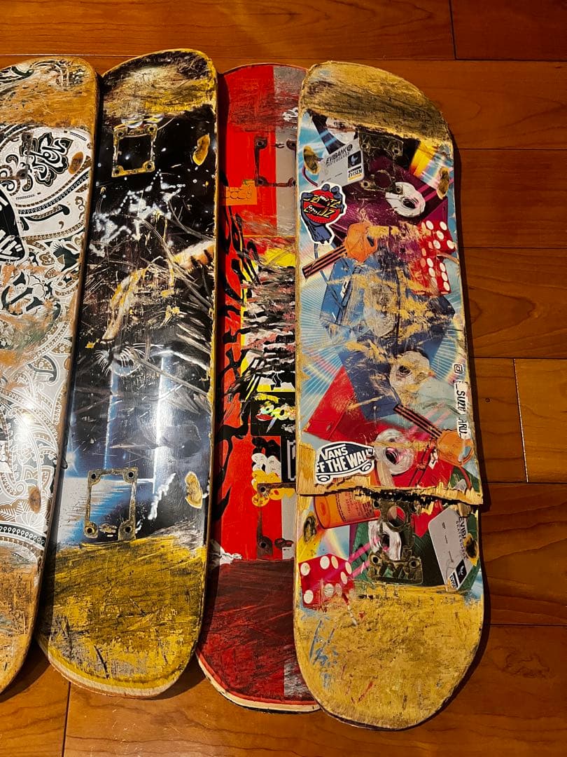 中古スケートボード　デッキ　USED DIY リメイク7枚セット