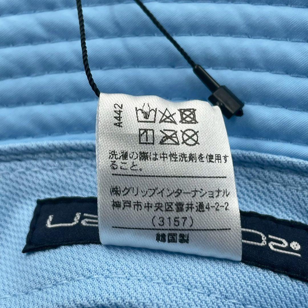 タグ付き美品【ROSASEN】RairBag ゴルフバケットハット 青 ロゴ刺繍
