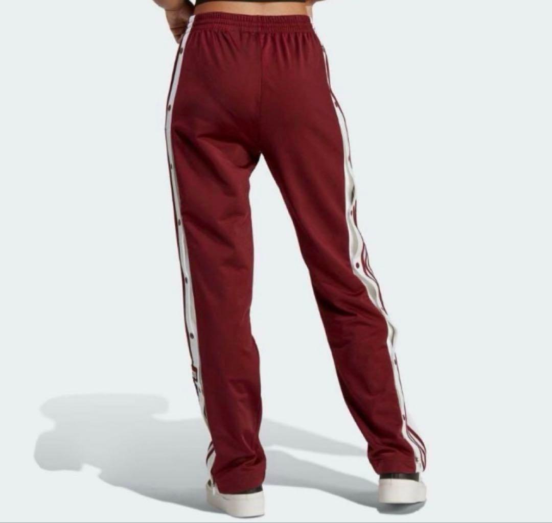 adidas アディブレイク トラックパンツ スナップパンツ バーガンディ 赤