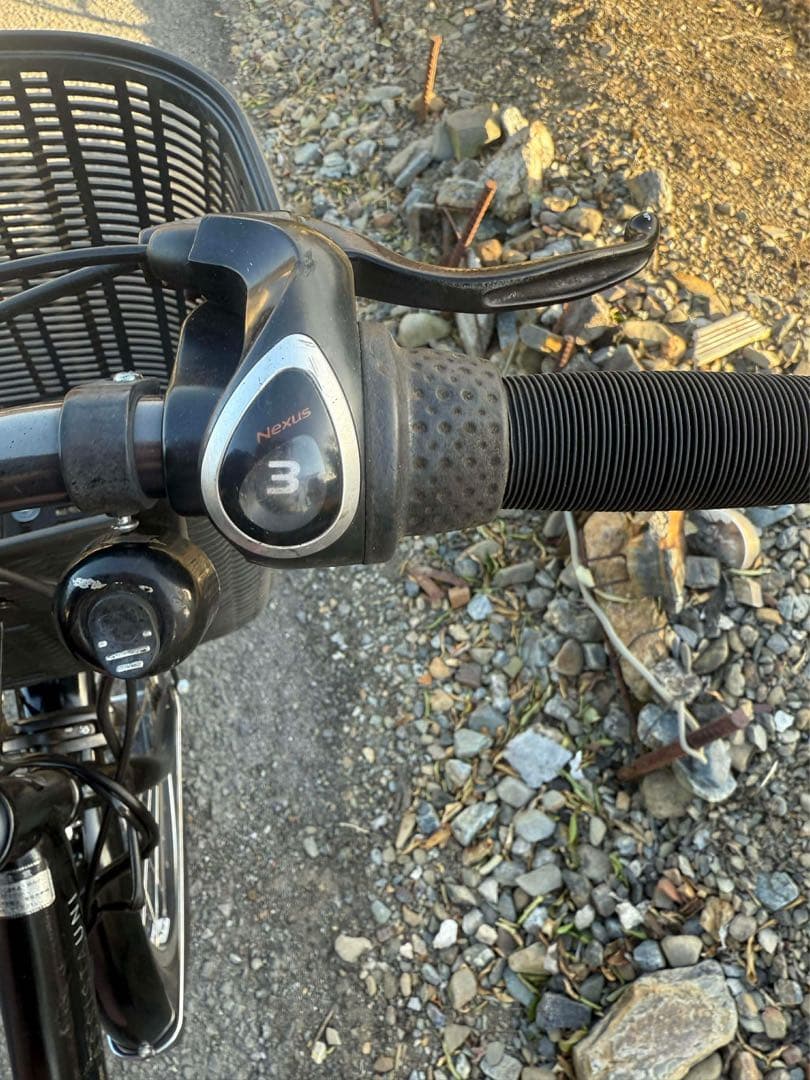 電動アシスト自転車 ブラック バスケット付き