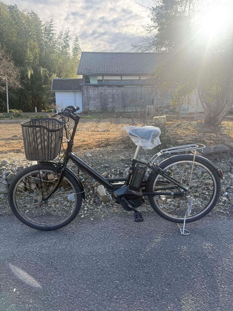 電動アシスト自転車 ブラック バスケット付き