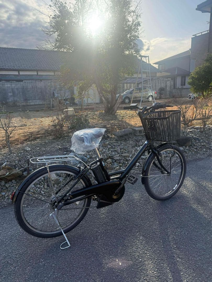 電動アシスト自転車 ブラック バスケット付き