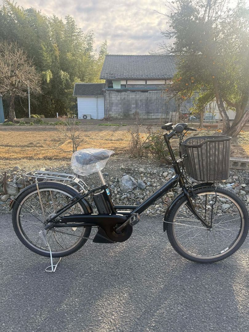 電動アシスト自転車 ブラック バスケット付き