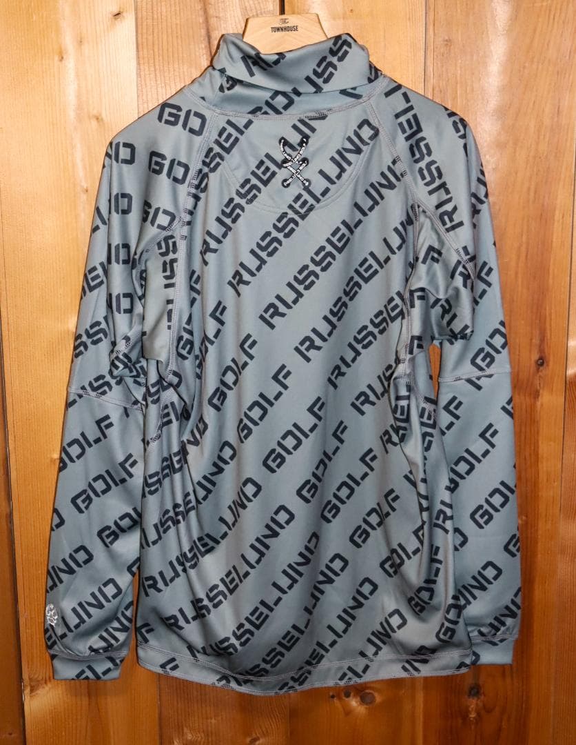 新品 ラッセルノ ゴルフ 総ロゴ タートルネック L/S シャツ (5/L)Ⓗ