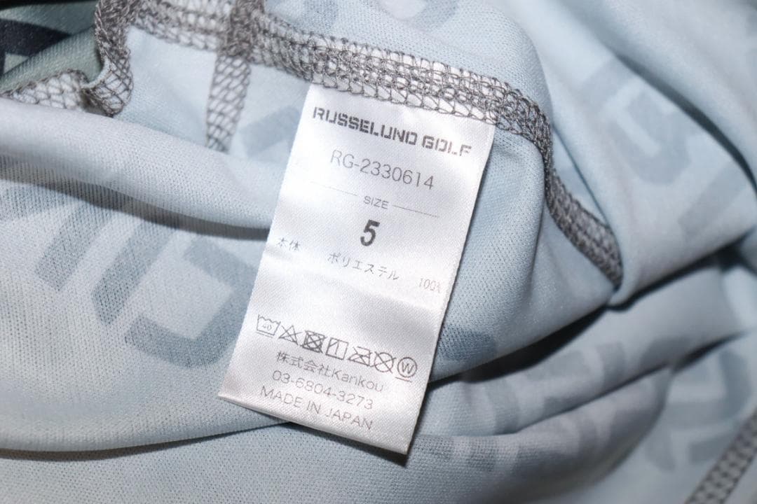 新品 ラッセルノ ゴルフ 総ロゴ タートルネック L/S シャツ (5/L)Ⓗ