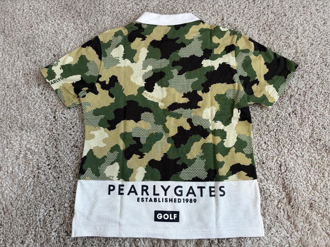 PEARLY GATES パーリーゲイツ☆カモフラ柄ポロシャツ☆サイズ５☆極美品