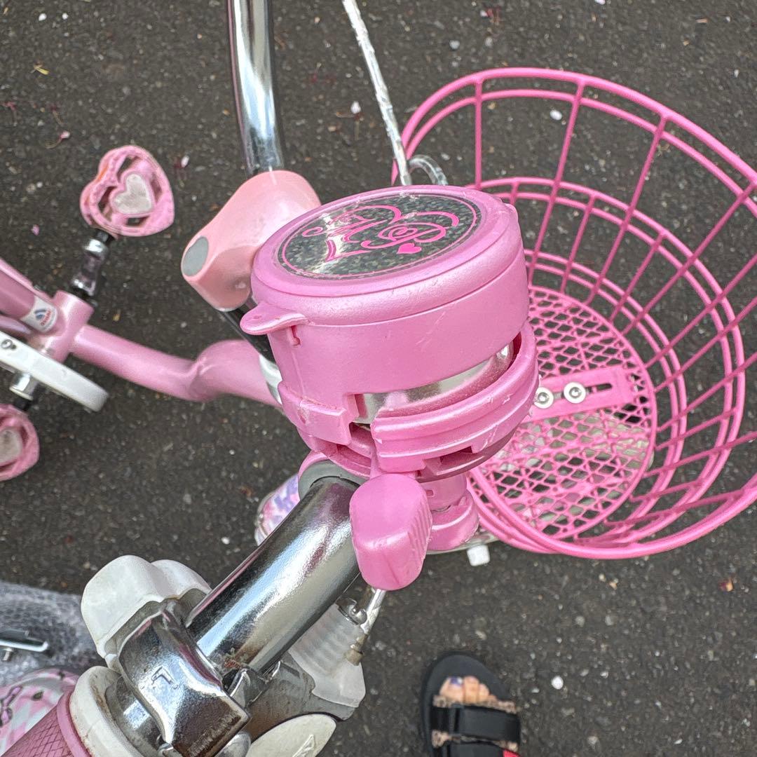 メゾピアノ16インチ幼児用自転車 ミラー、バスケット付き