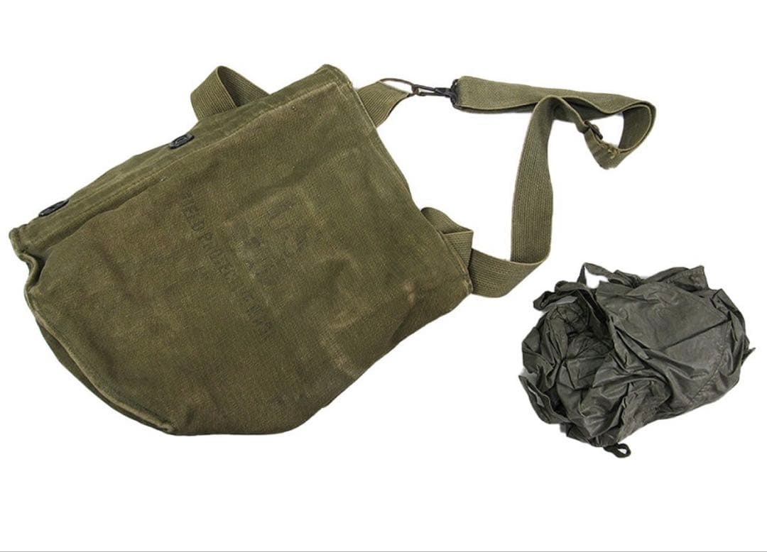 【希少ミリタリー】米軍実物 M9A1 ガスマスク＆専用バッグセット 放出品