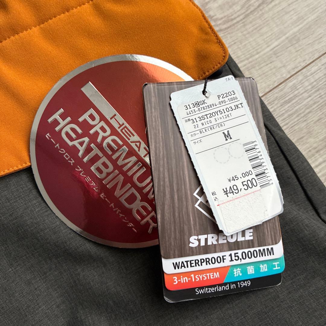 定価約5万 未使用 streule スキーウェアスノボードウェア ジャケット M