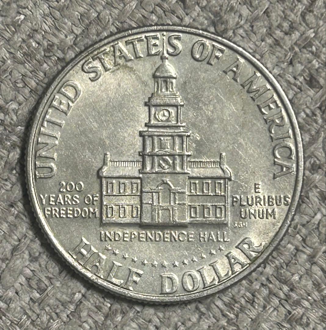 アメリカ銀貨 ケネディ 50セント 1776〜1976年 ハーフダラー UNC