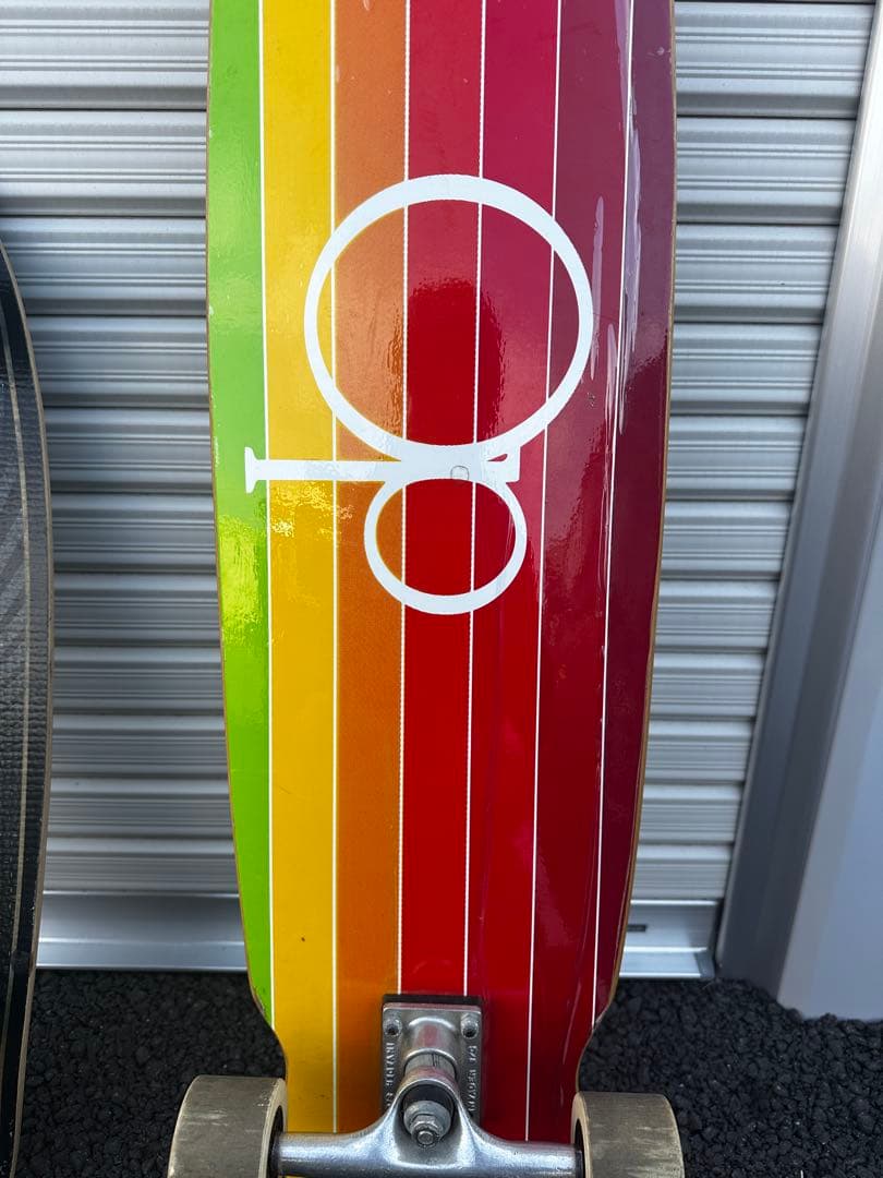 Op ロンスケ　レインボーストライプ ロングスケートボード コンプリート
