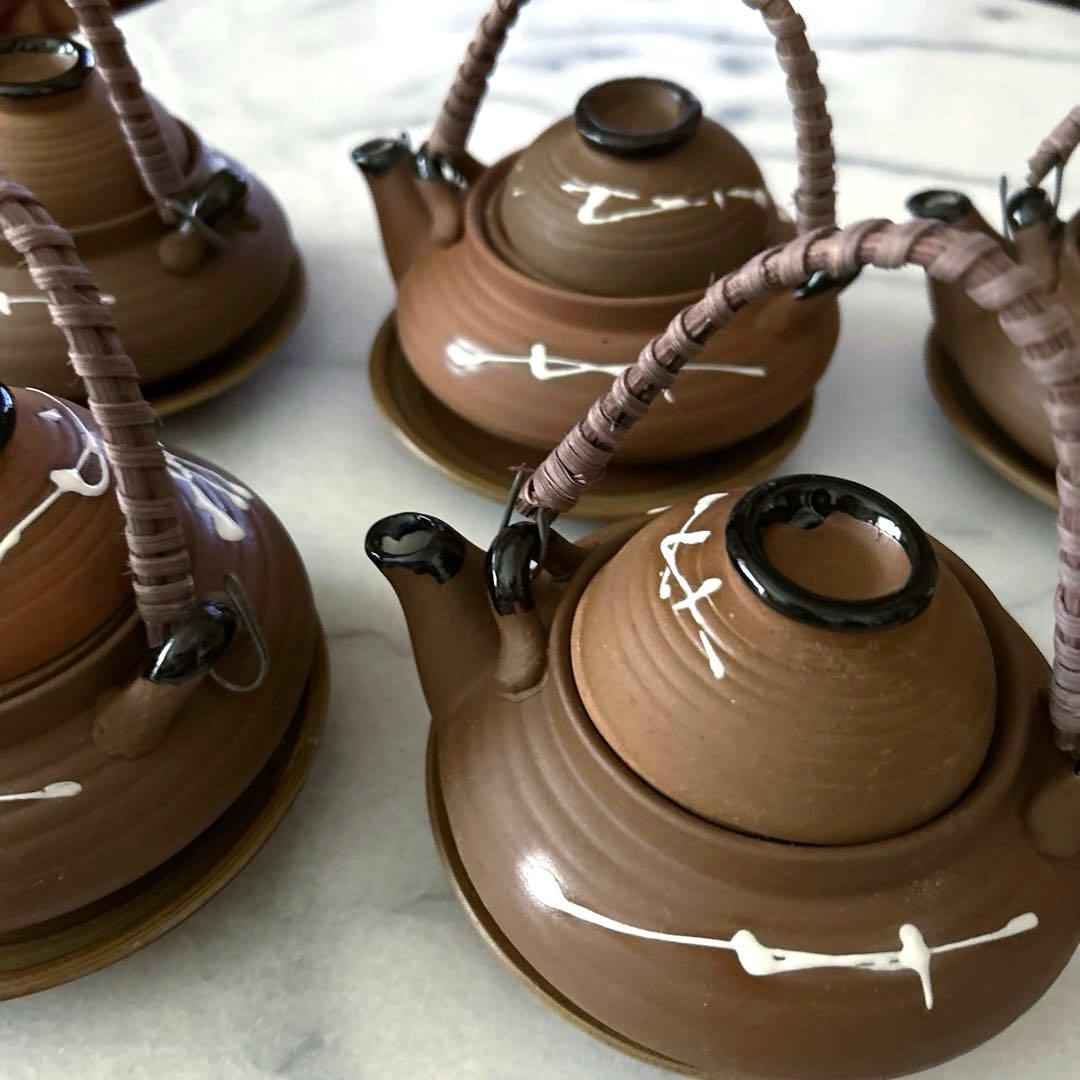 松葉平形土瓶蒸し器　6客