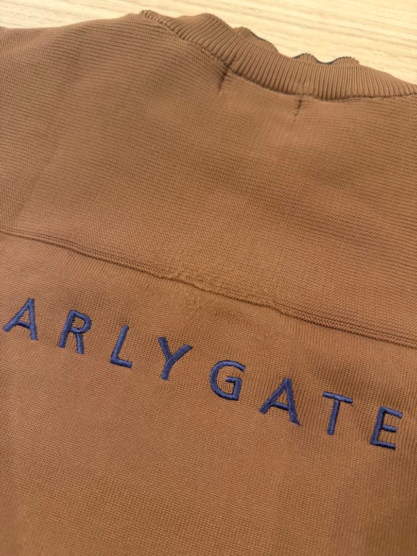 PEARLY GATES ブラウン セーター フリル付き