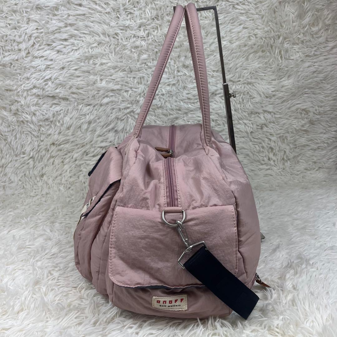 【美品✨】ONOFF オノフ ボストンバッグ 2way ショルダー 大容量