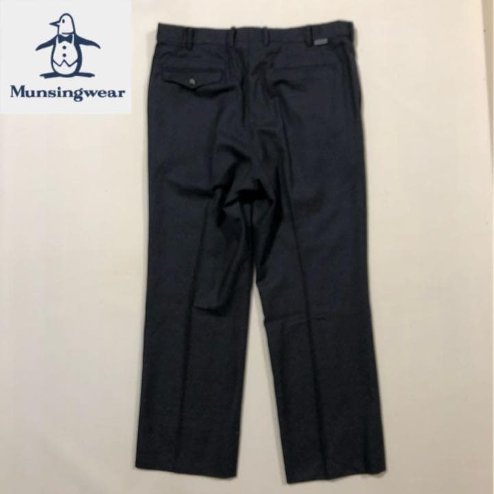 マンシングウェア◆ウール100 ゴルフパンツ◆ブラック サイズ91