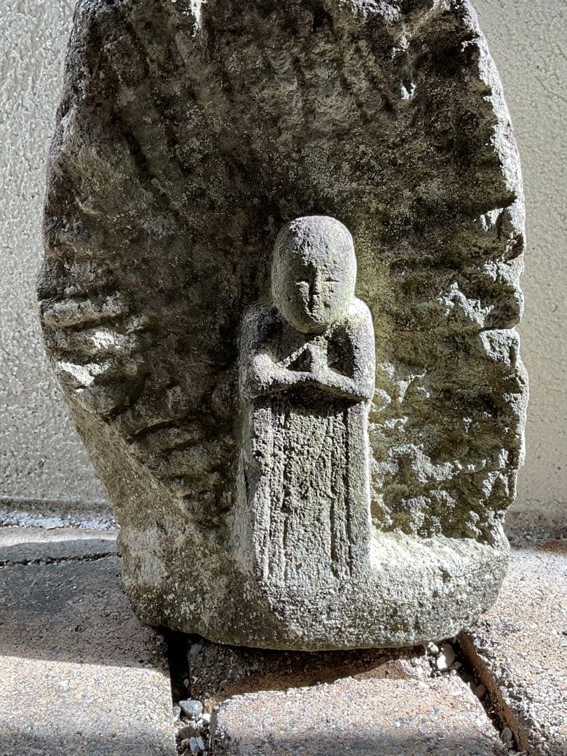 野仏　石仏　地蔵菩薩立像　仏像　仏教美術　江戸時代　新潟県　高さ約33cm