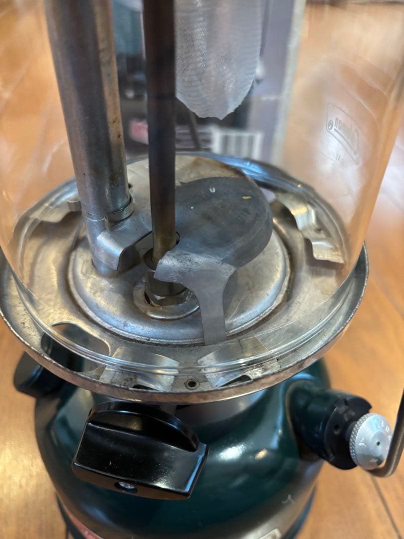 コールマン ガソリンランタン ワンマントルケース・箱付・点灯確認・純正ファンネル