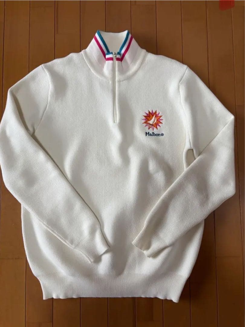 malbon golf ハーブジップニット