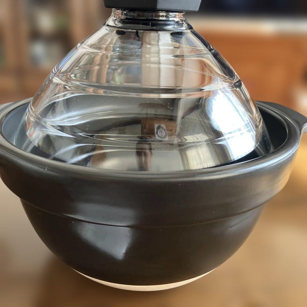 ハリオ蓋付き黒土鍋 約20cm 直火用