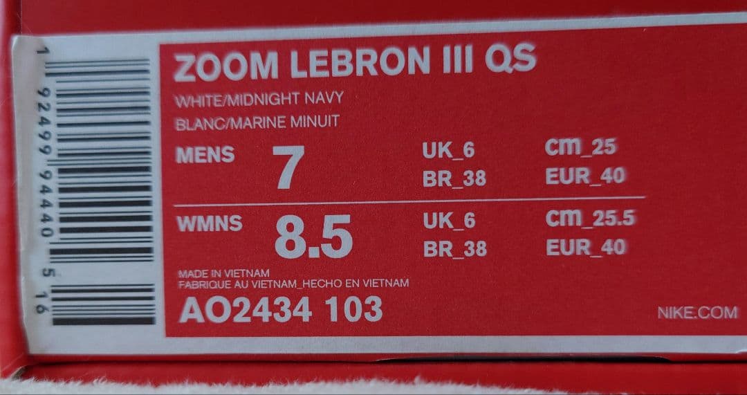 【値下げ】Nike ZOOM　LEBRON III QS 25cm