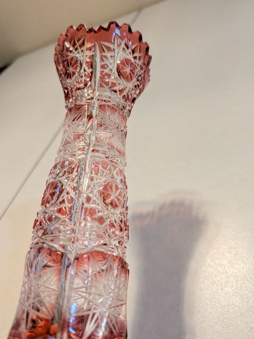 ✩BOHEMIAE CAESAR　クリスタル✩切子　一輪挿し　花瓶✩