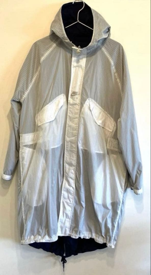 新品【希少品★コラボ品】NIKE リバーシブル ベンチコート ネイビー ホワイト
