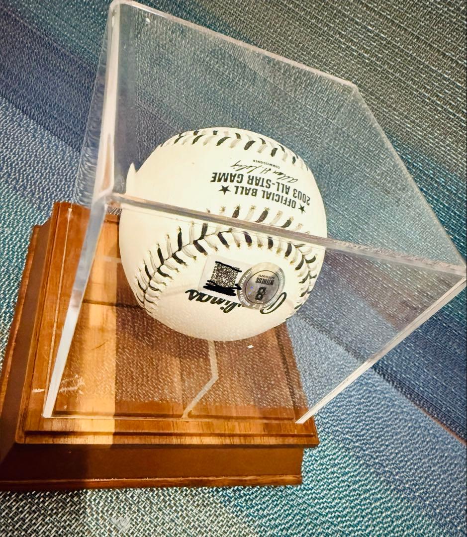 2003年 MLB初オールスター　松井秀喜　インスク入り　直筆サインポール　貴重