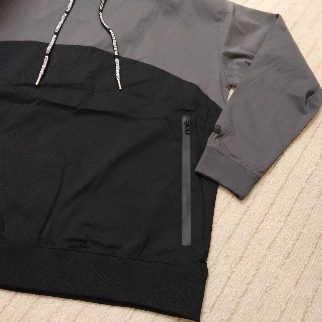 [サンプルSALE /D342 ] LUXE/R ナイロン布帛プルパーカーGR