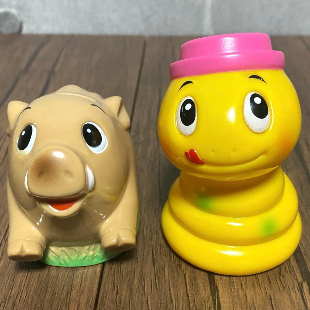 【非売品】JAバンクJA貯金等　貯金箱10個セット　ソフビ　干支　レトロ