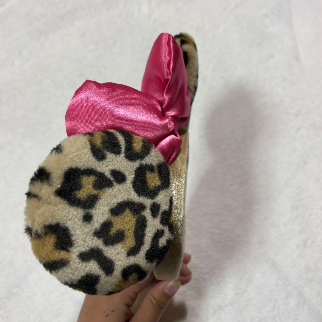 ミニー　カチューシャ　ヒョウ柄　ディズニー　レオパード　マスコット付き