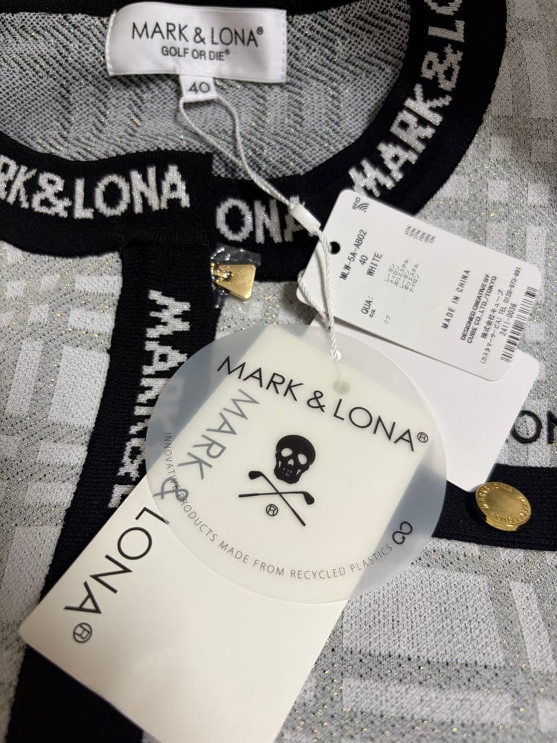 【新品タグ付】MARK&LONA Zip-Up knit Cardigan 40