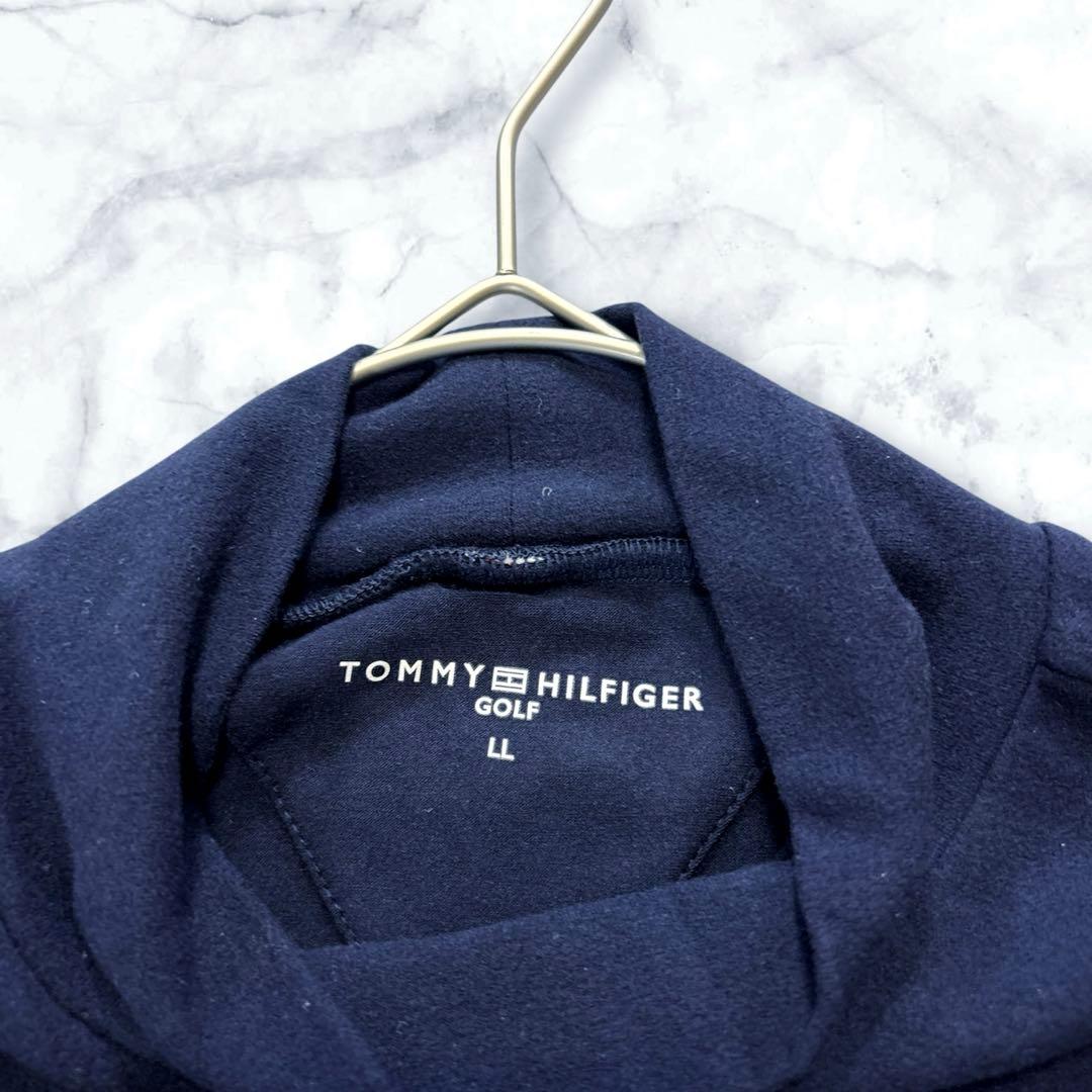 トミーヒルフィガーゴルフ　ハイネックシャツ　長袖　ネイビー　LL