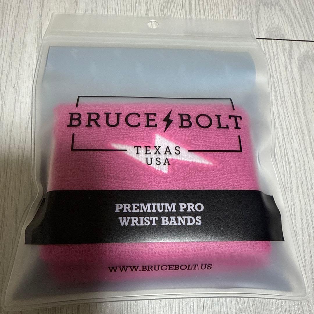 ioブルースボルト⚡️ リストバンド BRUCE BOLT ピンク 新品