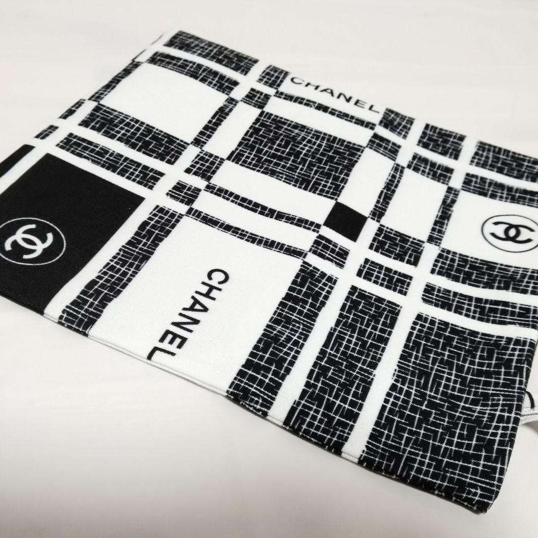 CHANEL ショッピングトート 美品 チェック柄 黒白 非売品 ハンド