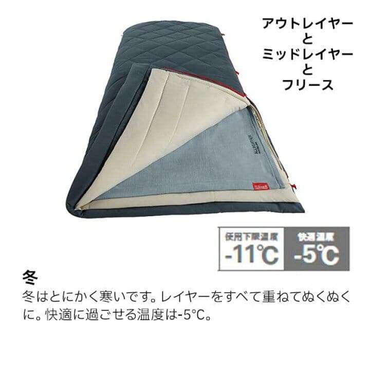 封筒型シュラフ コールマン(Coleman) マルチレイヤースリーピングバッグ