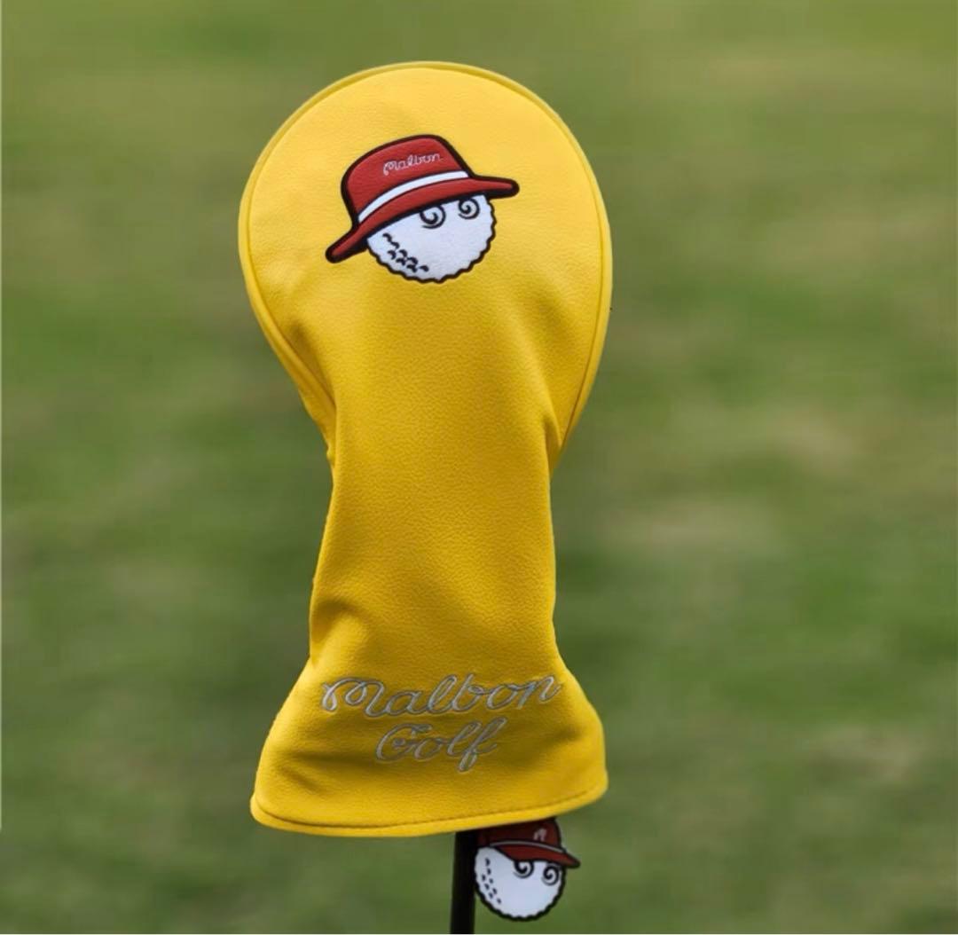 【大人気値下げ新品4点セット】MalbonGolfマルボンゴルフクラブカバー黄色
