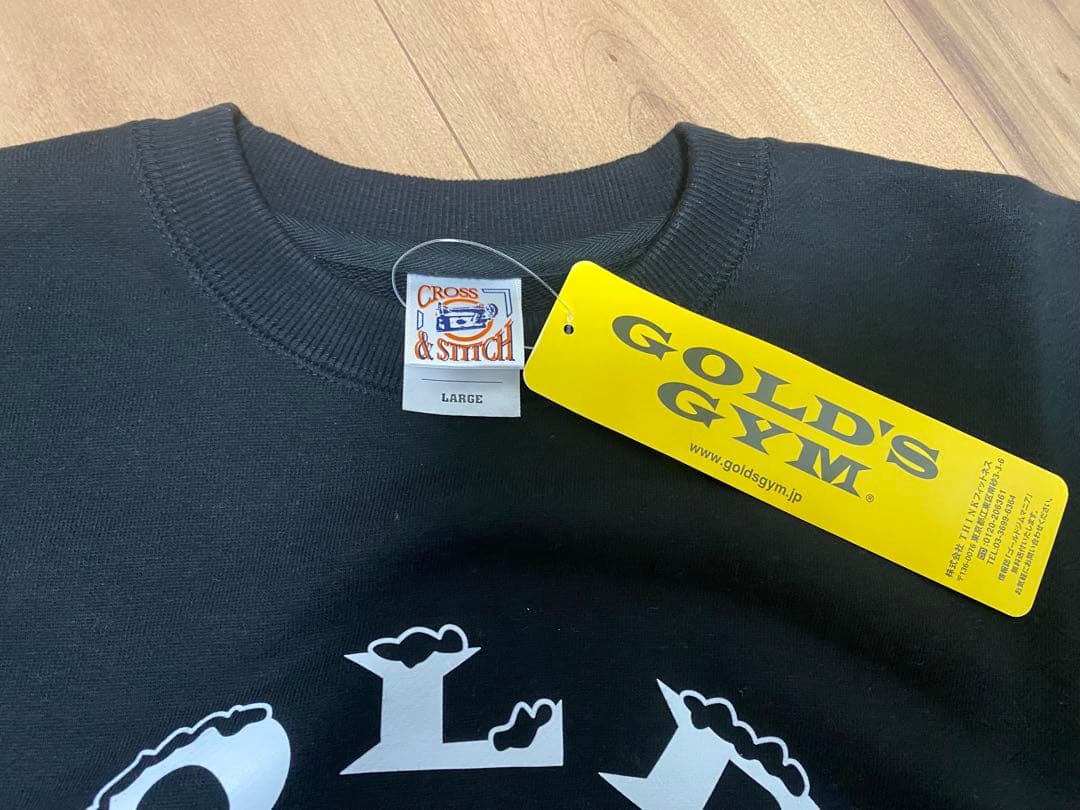 GOLD'S GYM スウェットシャツ L 黒　サンタ　ジョー　新品タグ付き