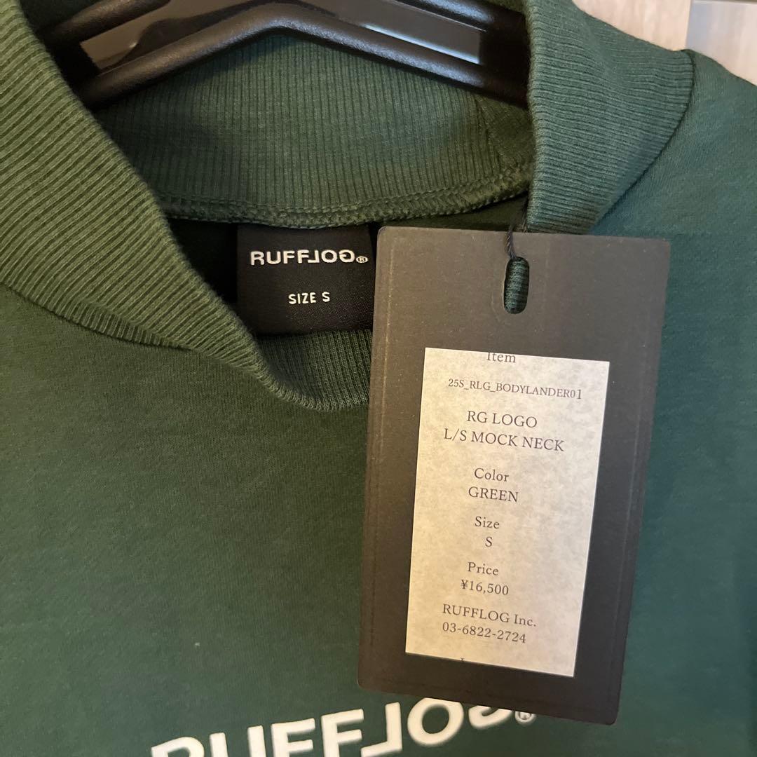 RUFFJOO. RG LOGO L/S MOCK NECK S グリーン