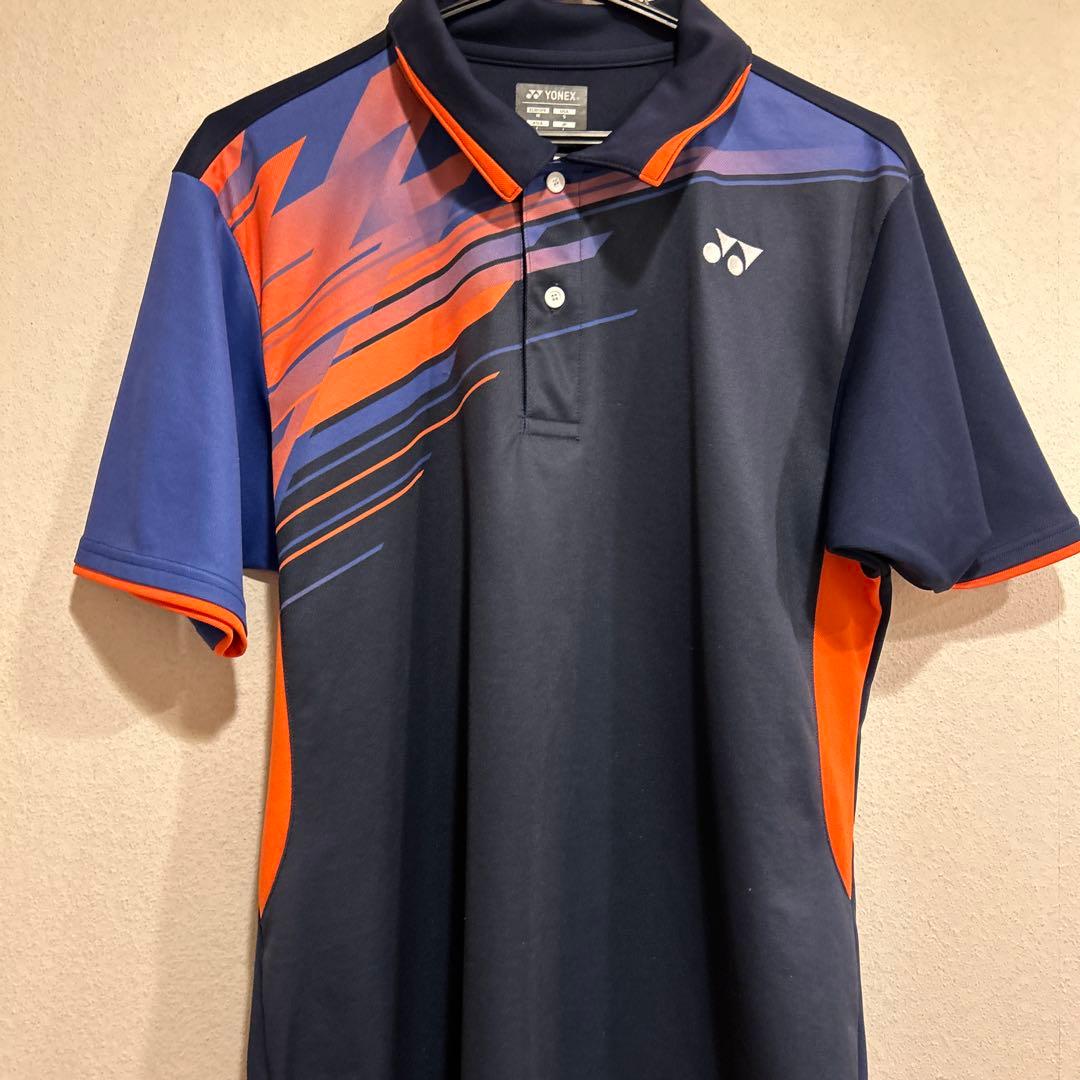 超レア物！YONEX ゲームシャツネイビー/オレンジ