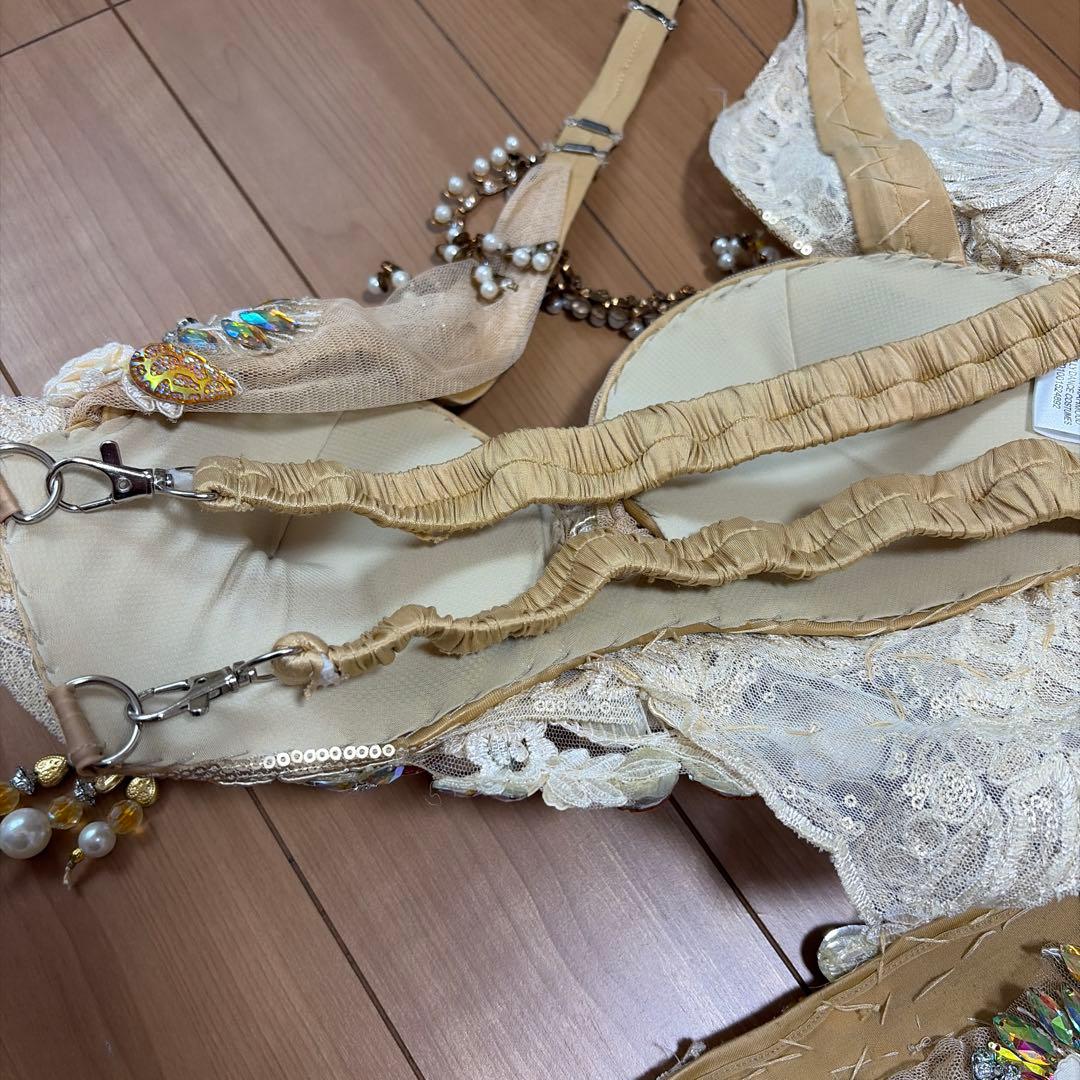 Hanan ベリーダンス 衣装　costume ベージュ　S -M
